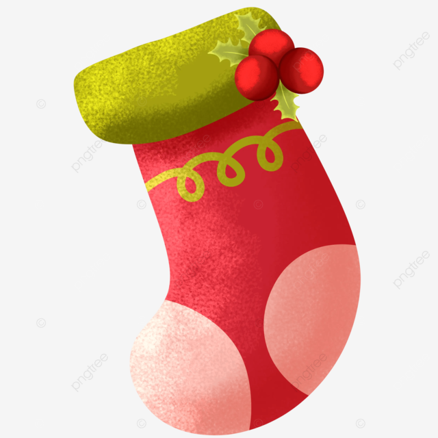 Calcetin navideãos con decoraciãn de cerezas png dibujos calcetin de navidad calcetin navideãos fondo transparente gratis imãgen prediseãadas de calcetin de navidad png y psd para dcargar gratis