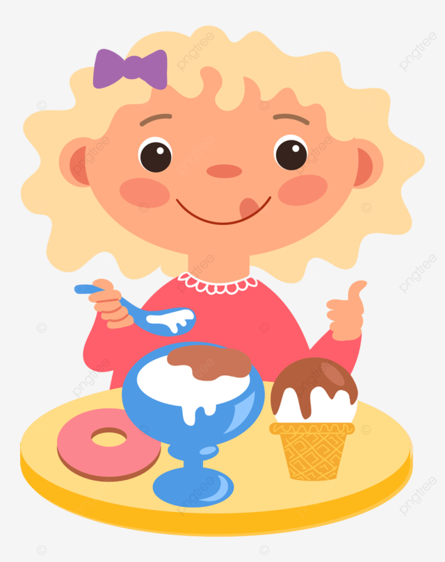 Linda chica rubia e helado png dibujos delicioso congelado feliz png y vector para dcargar gratis