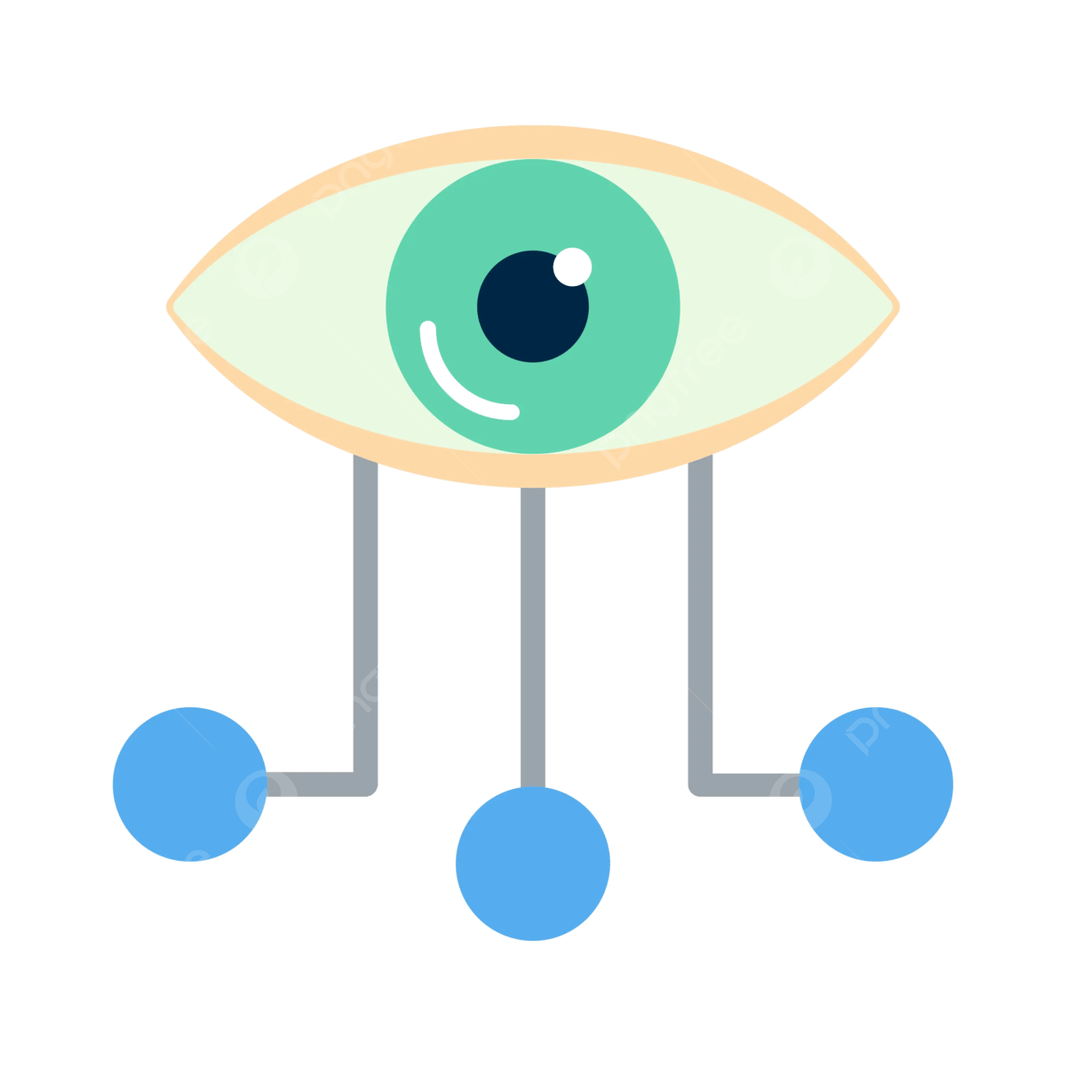 Icono plano de visualizaciãn de datos vector png dibujos anãlisis ojo integraciãn png y vector para dcargar gratis