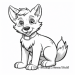 Grey wolf coloring pages