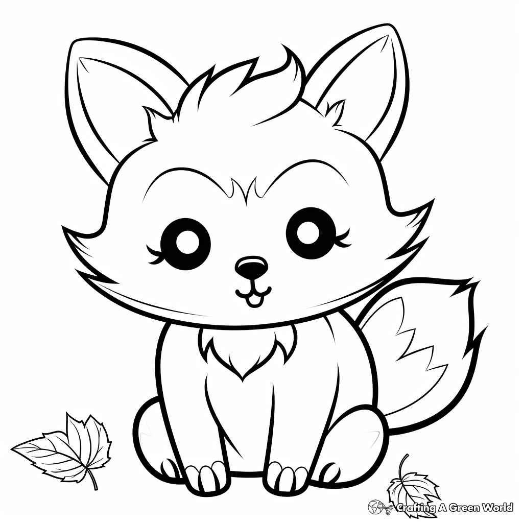 Fall fox coloring pages