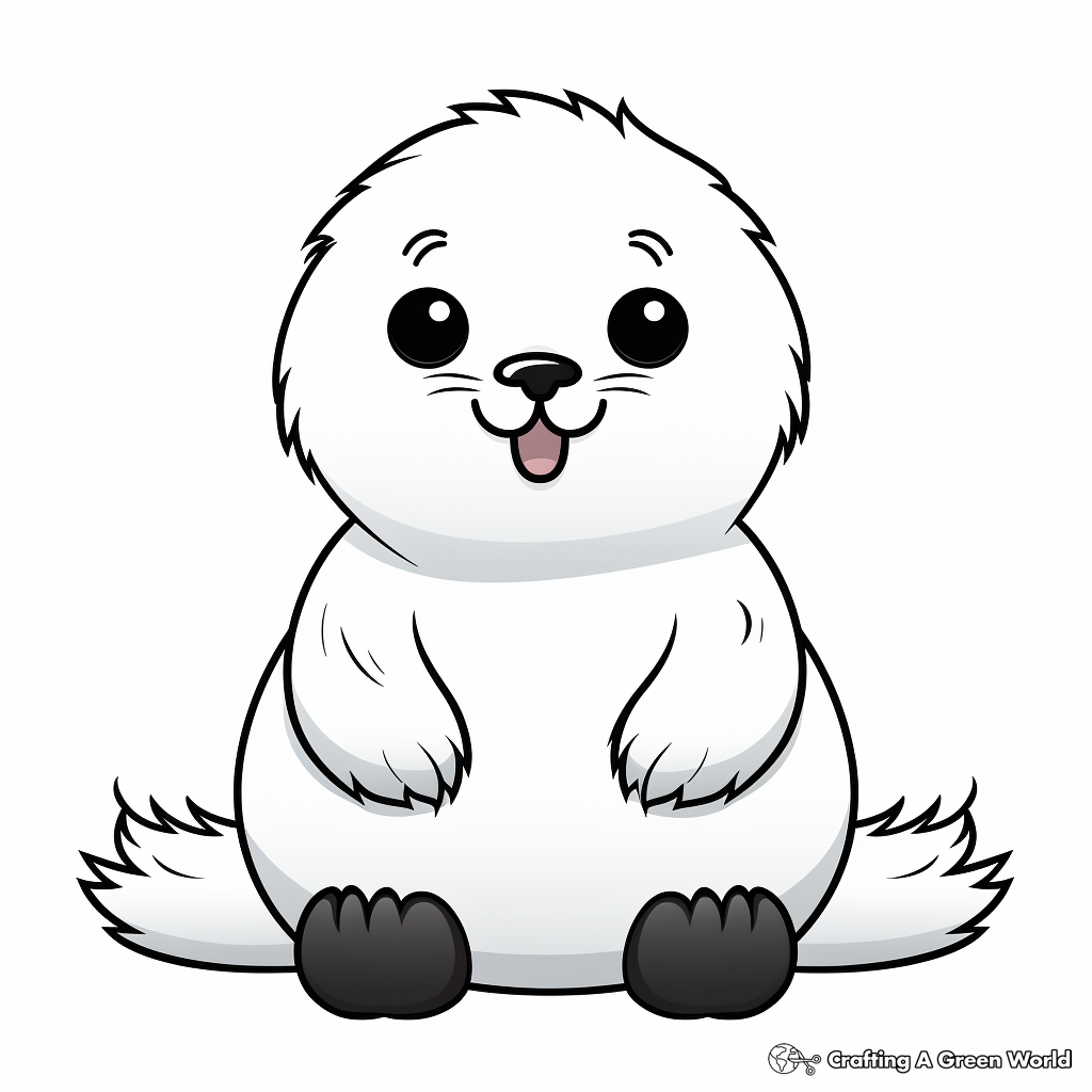 Harp seal coloring pages