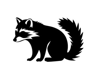 Racoon svg raccoon animal silhouette clipart cut file instant download mercial use svg jpg png eps pdf