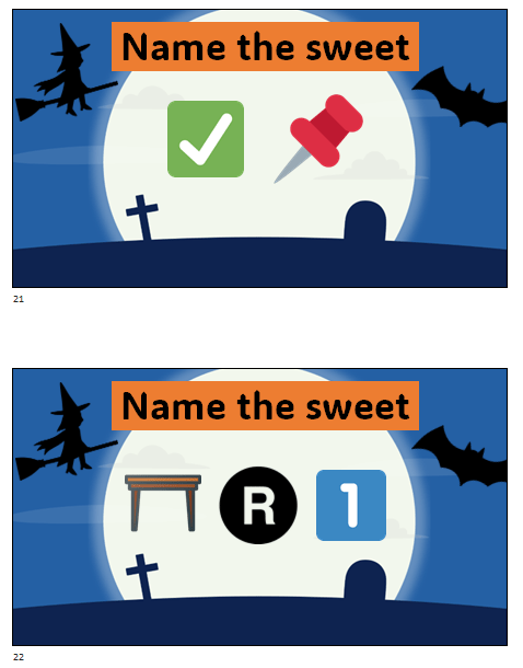 Halloween halloween table quiz