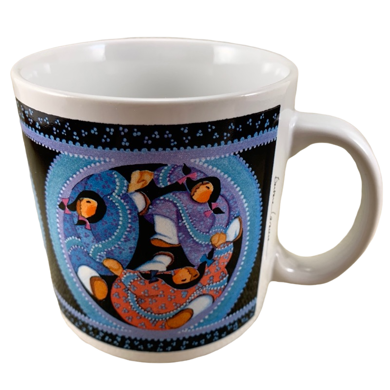 Eskimos dancing flying in a circle northern images barbara lavallee â mug barista