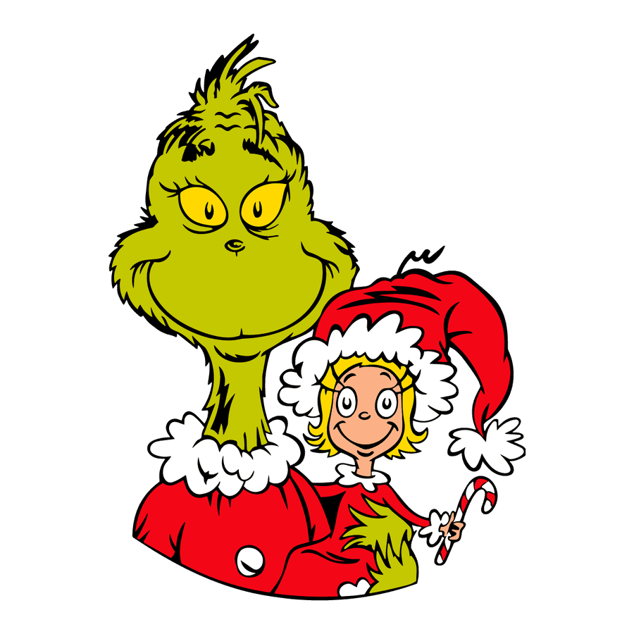 Christmas cindy lou and grinch svg file for digital cutting