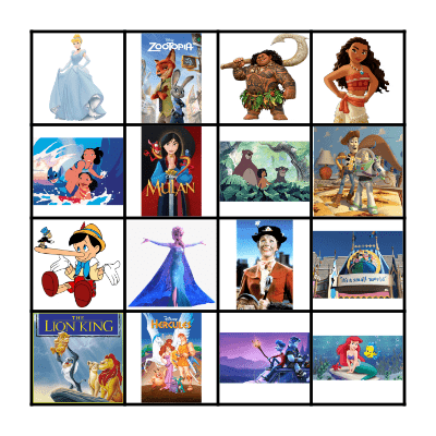 Disney bingo cards