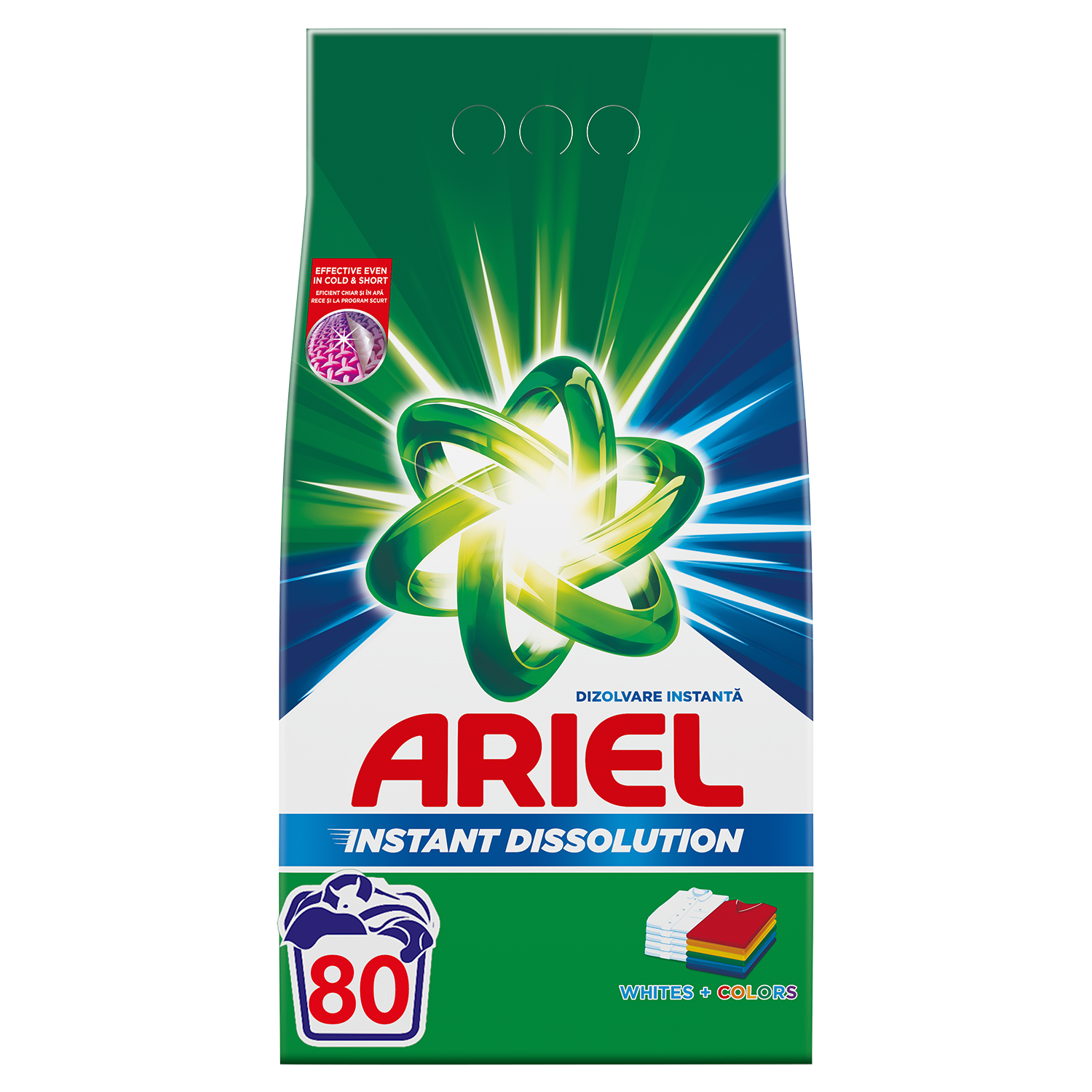 Detergent de rufe pudra ariel white colors spalari