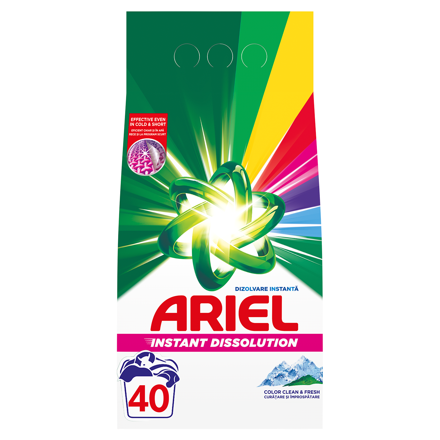 Detergent de rufe pudra ariel color spalari