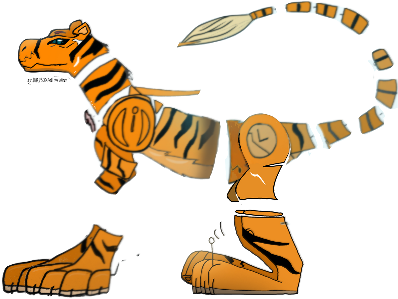 Terri the tiger by juiceboxanimation on
