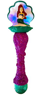 Disney parks little mermaid bubble blower wand clam shell light up musical ariel