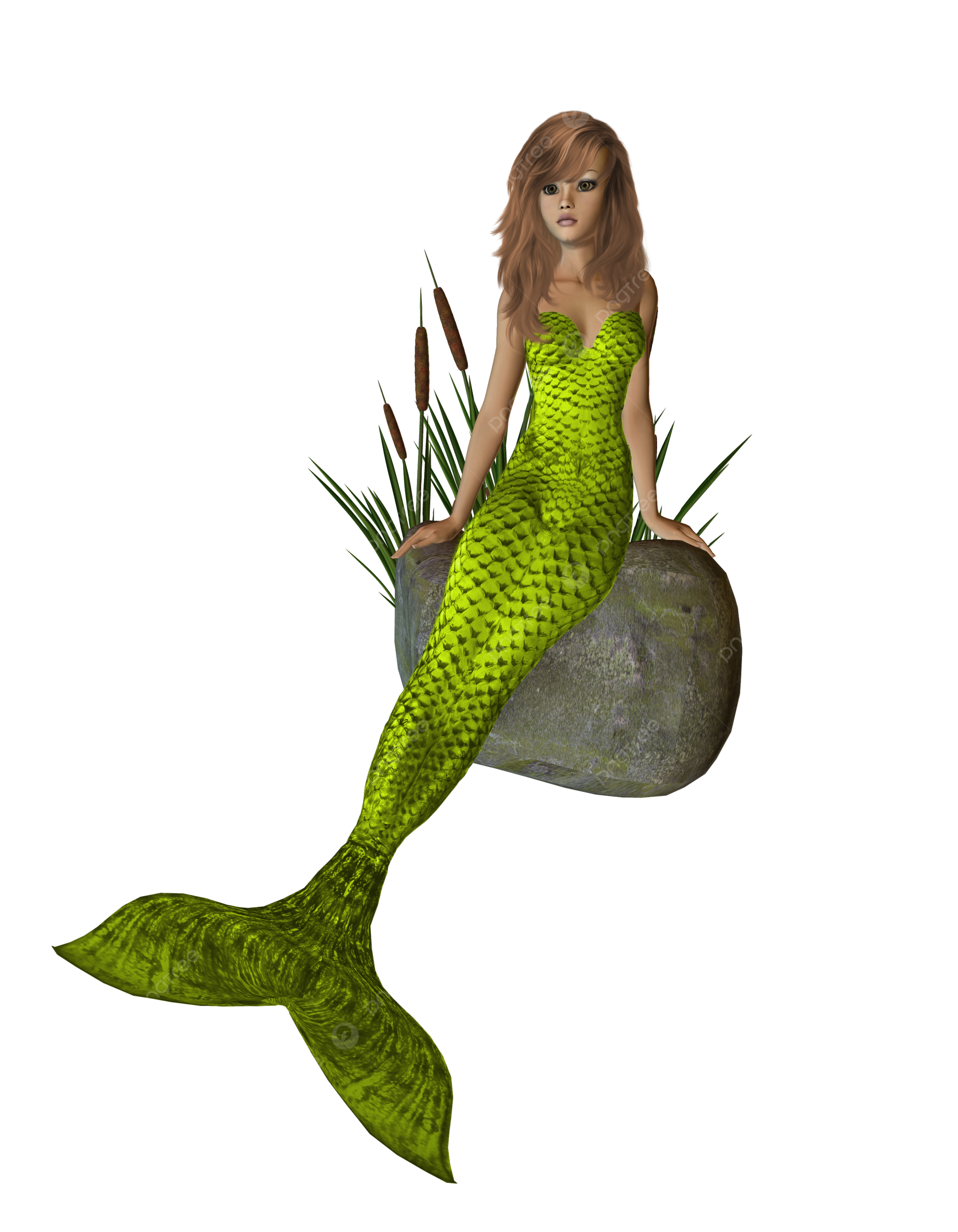 Yellow mermaid sitting on a rock intriguing ravishing delectable neptune png transparent image and clipart for free download