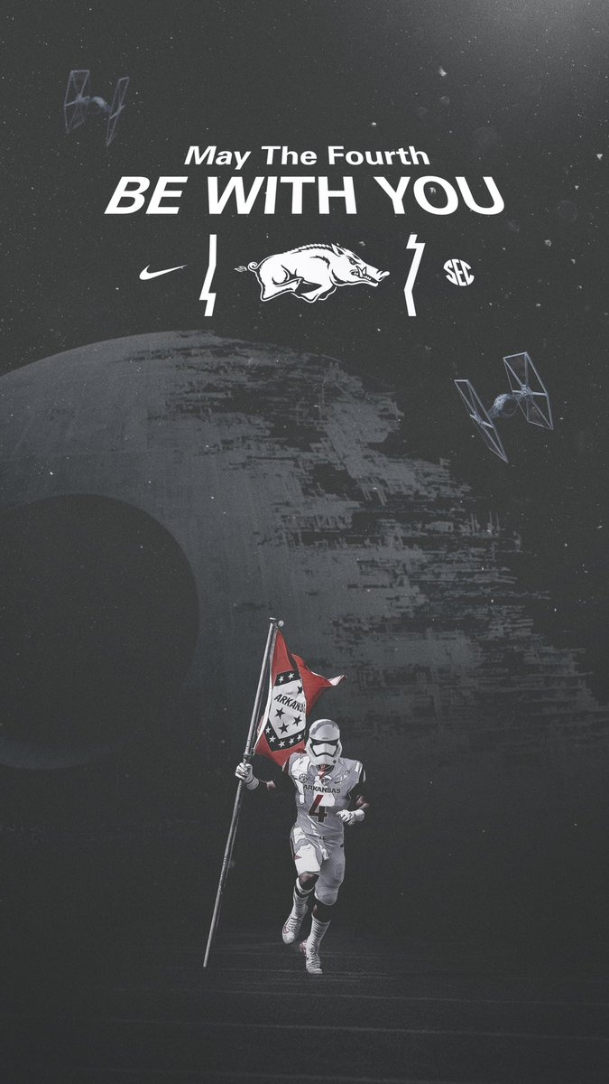 Arkansas razorback football on do you like ð and ð oh man do we have a ð wallpaper for you happy starwarsday httpstcondxisexwc