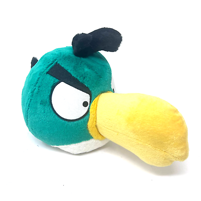 Angry birds hal toucan plush medium x with sound green stuffed animal