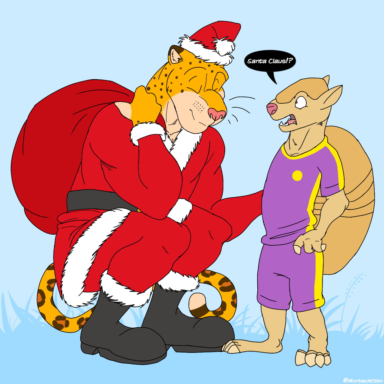 Raoni as santa claus with paulo by ottomorbach on