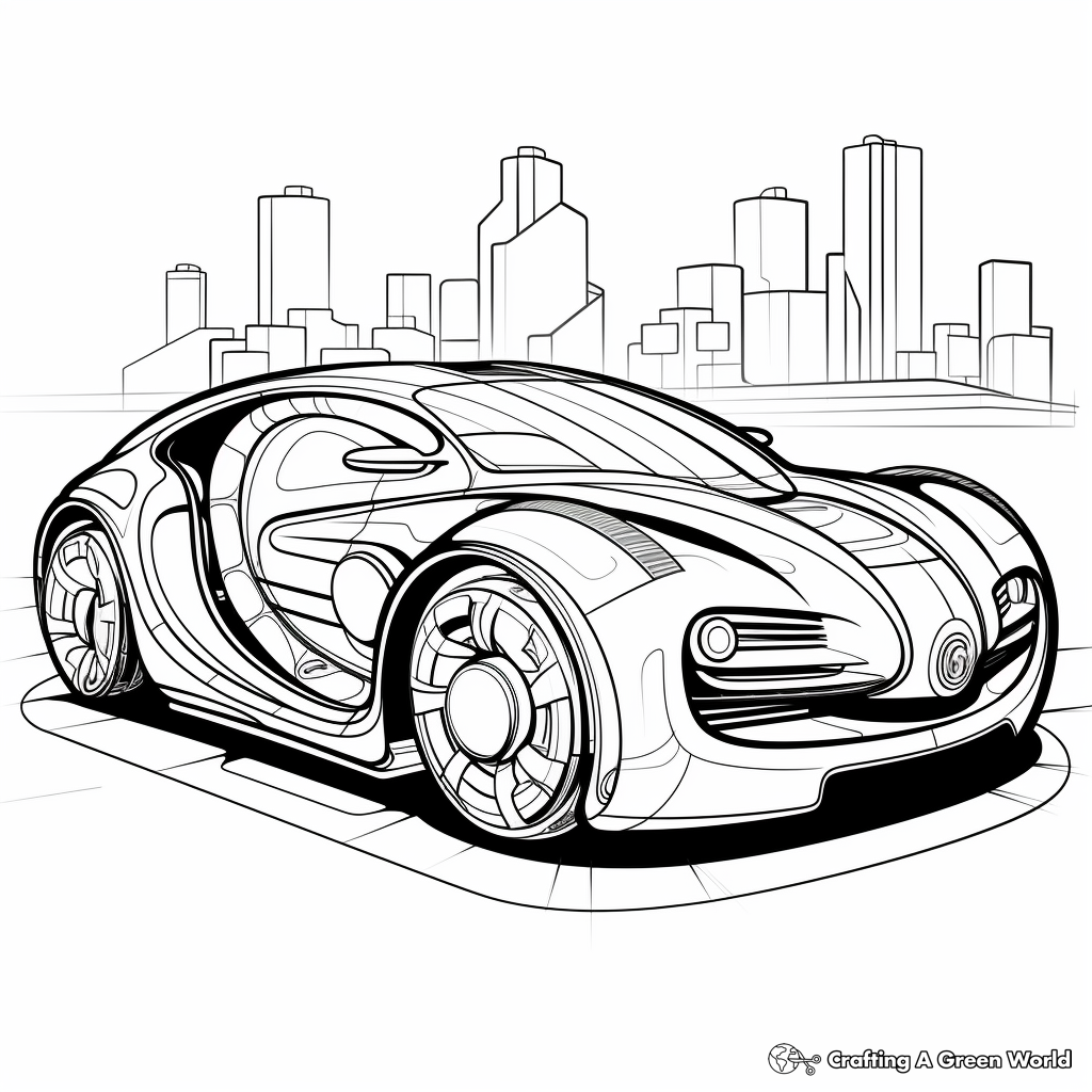 C is for car coloring pages