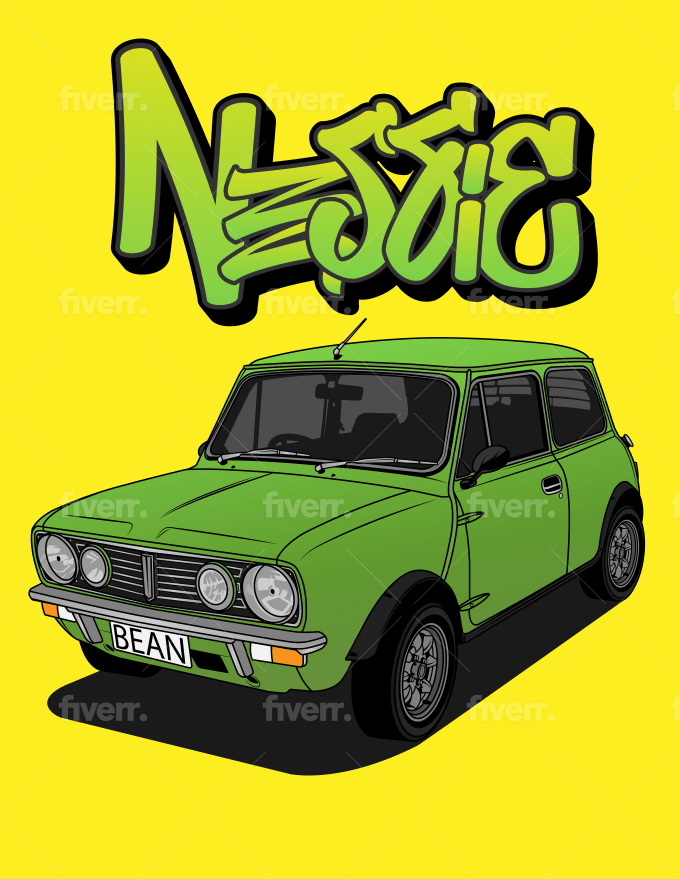 Do vector car drawing sketch with eye catching graffiti by dalimartist