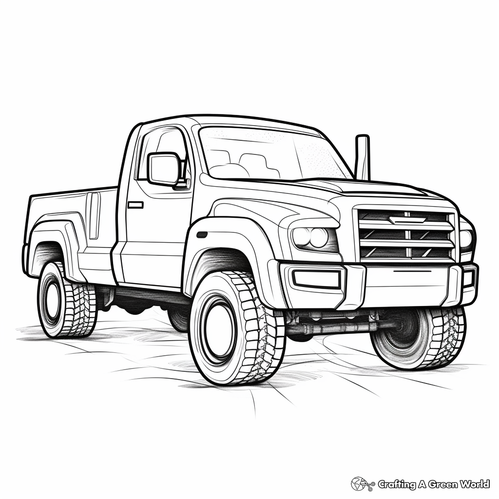 Diesel truck coloring pages