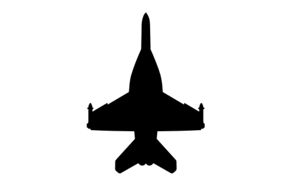 Us military aircraft silhouette f