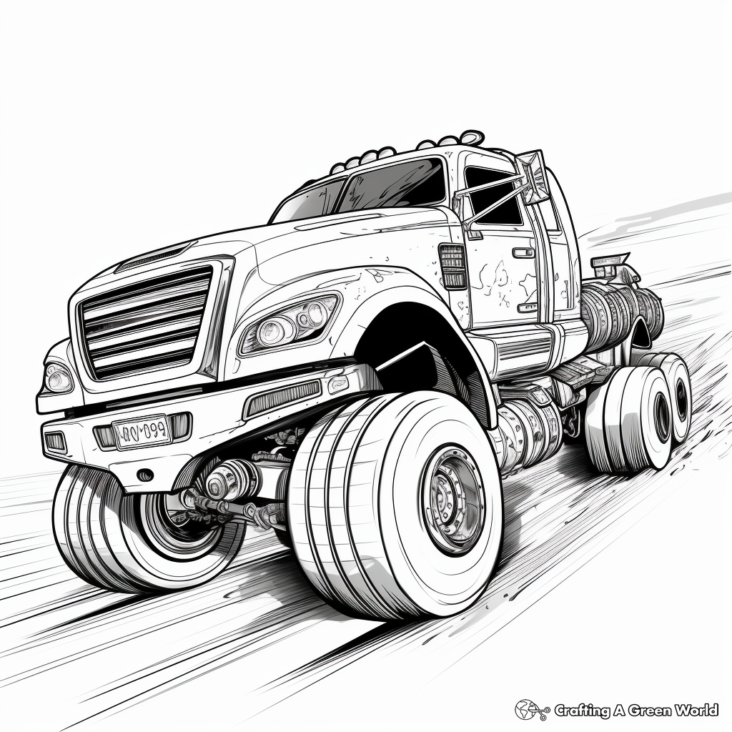 Diesel truck coloring pages