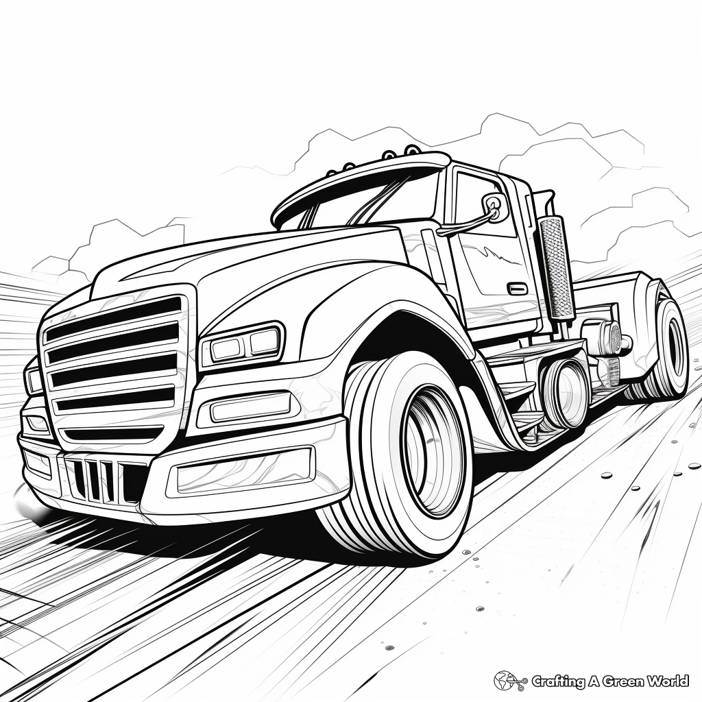 Diesel truck coloring pages