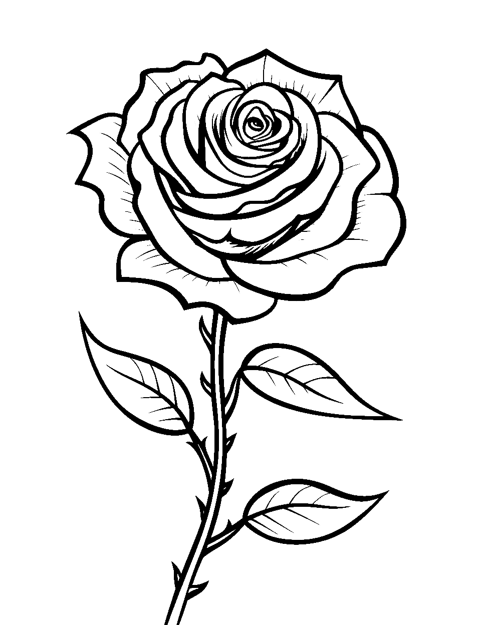 Free rose coloring pages for kids printables