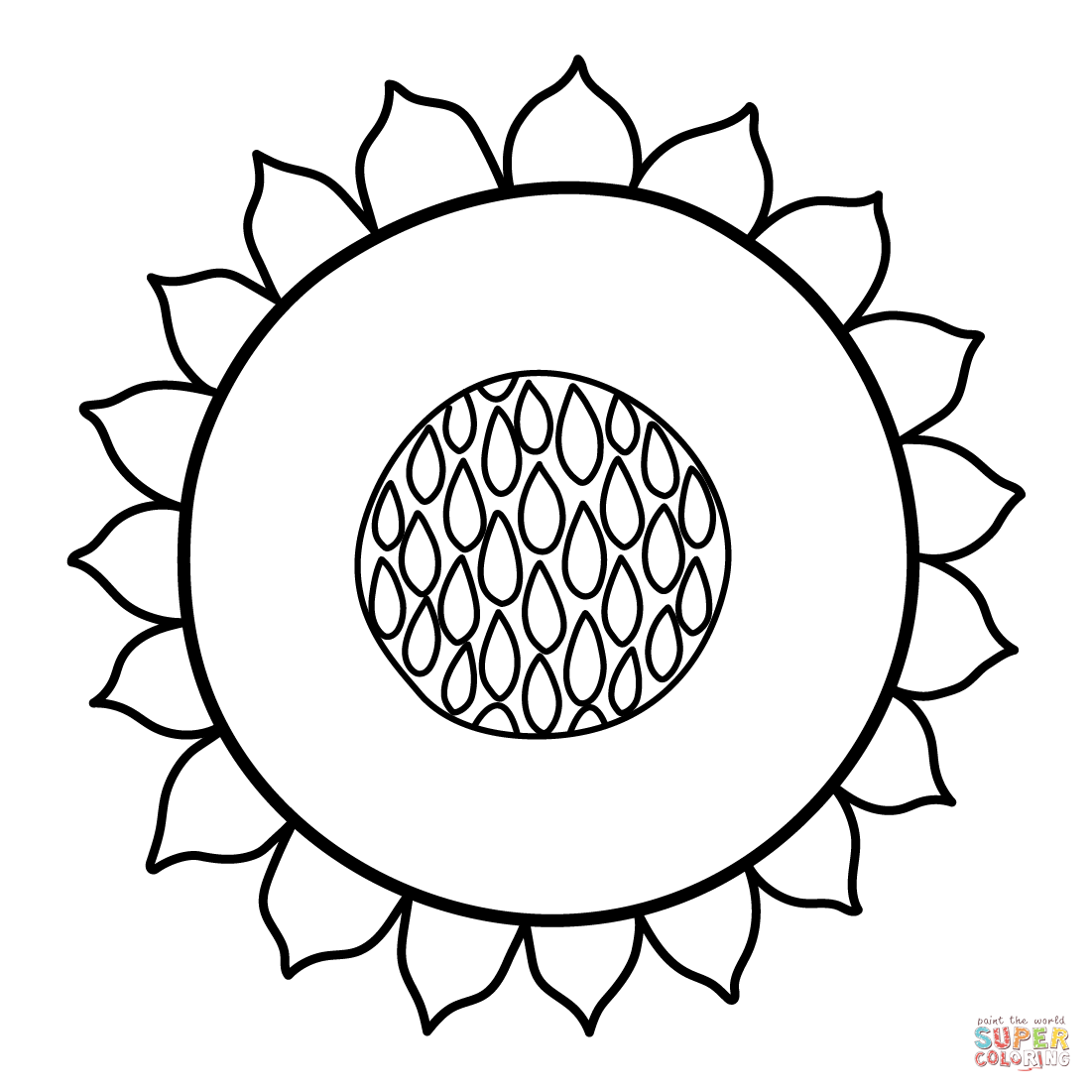 Sunflower coloring page free printable coloring pages