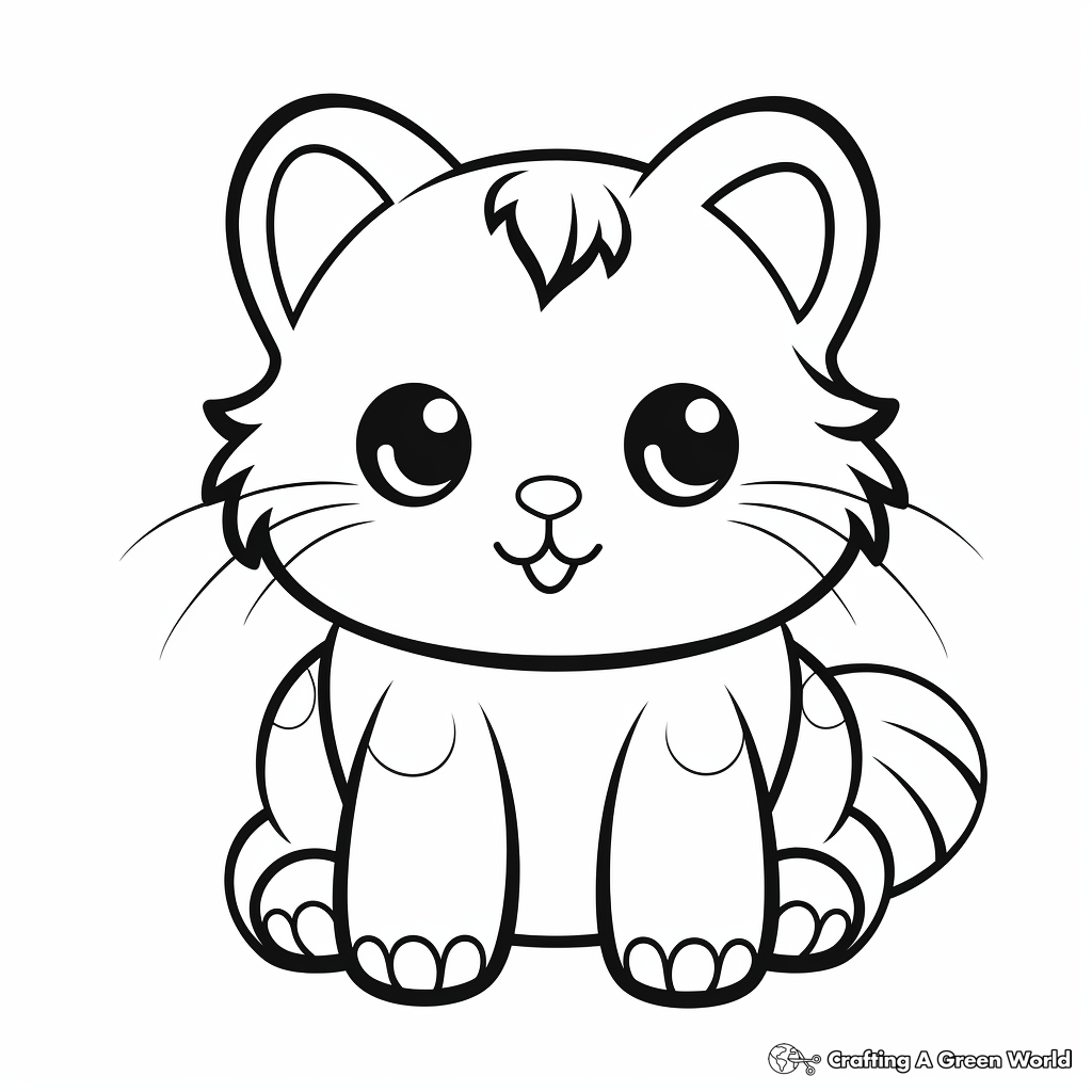 Hamster kitty coloring pages