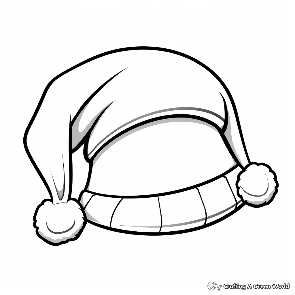 Santa hat coloring pages