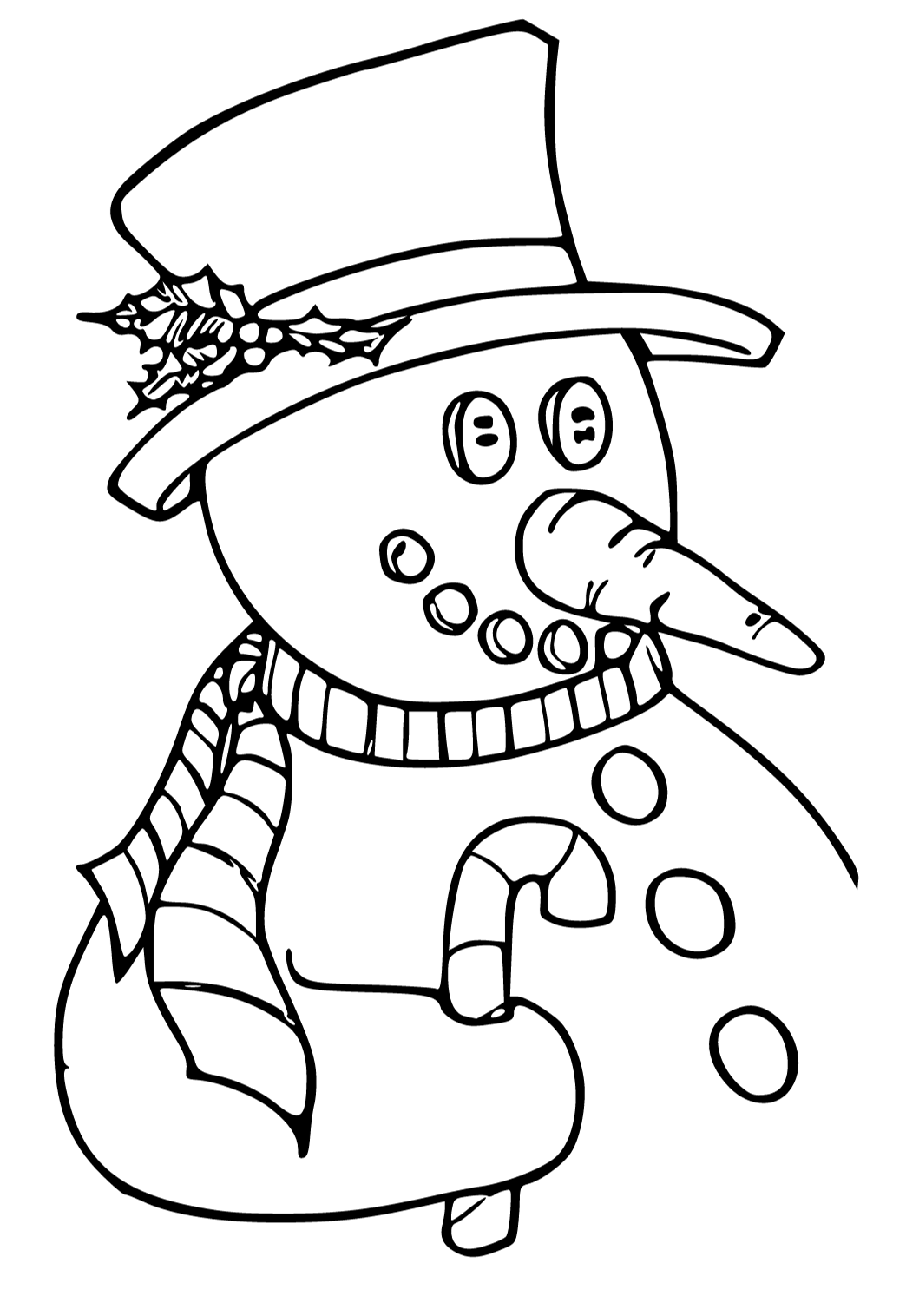Free printable christmas carrot coloring page for adults and kids