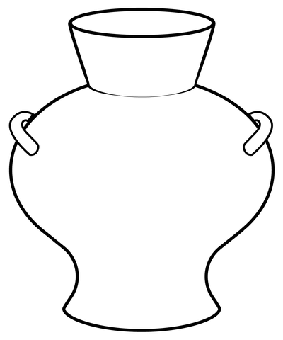 Vase outline coloring page free printable coloring pages
