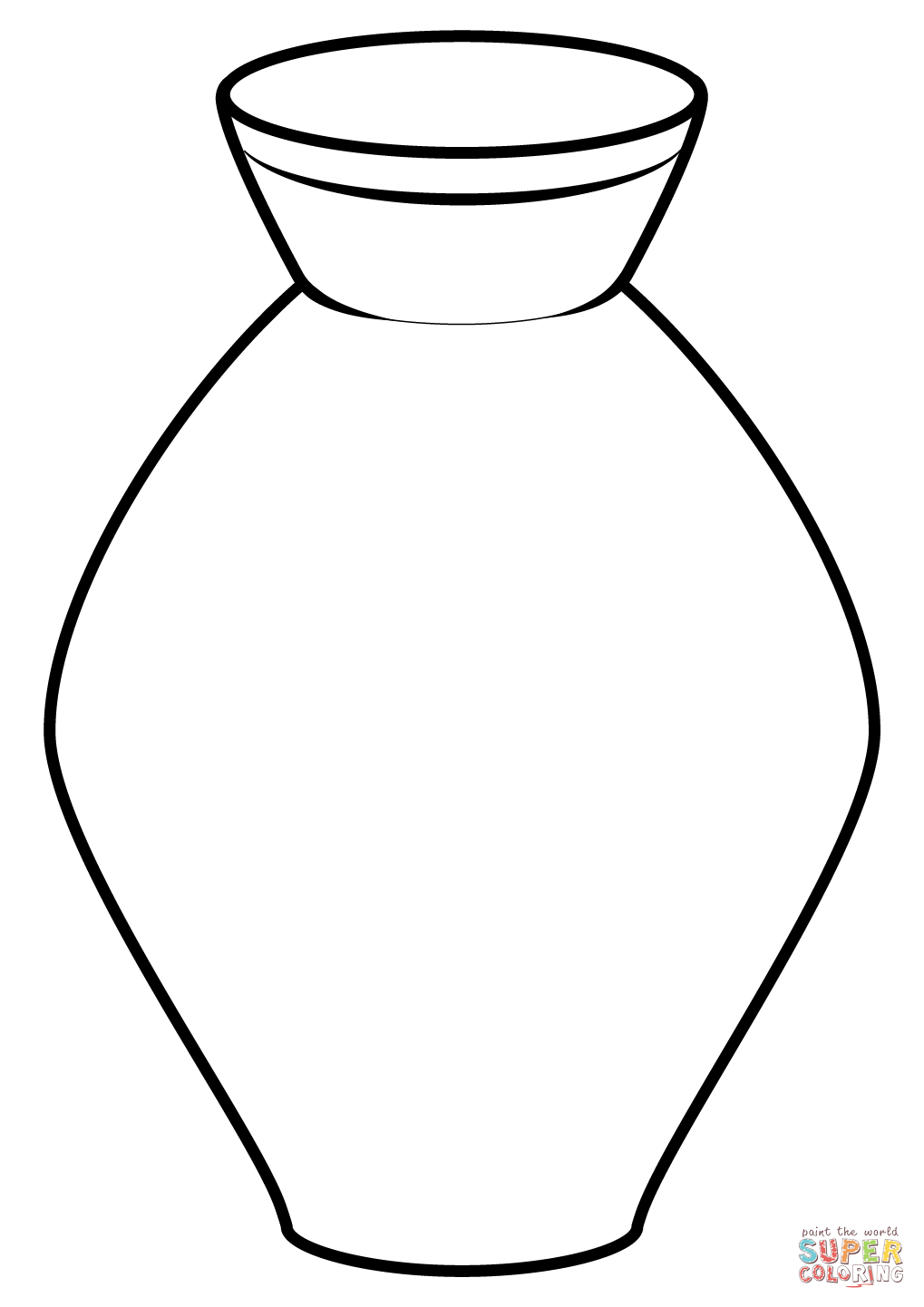 Vase outline coloring page free printable coloring pages