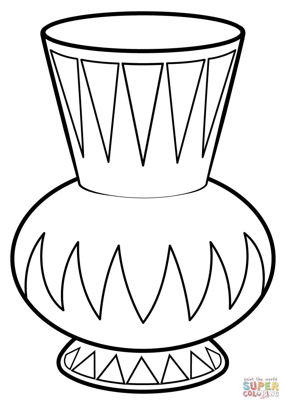 Vase coloring page free printable coloring pages