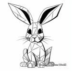 Realistic rabbit coloring pages