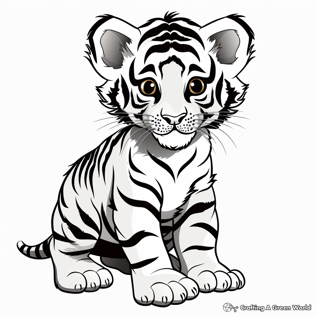 Tiger cub coloring pages