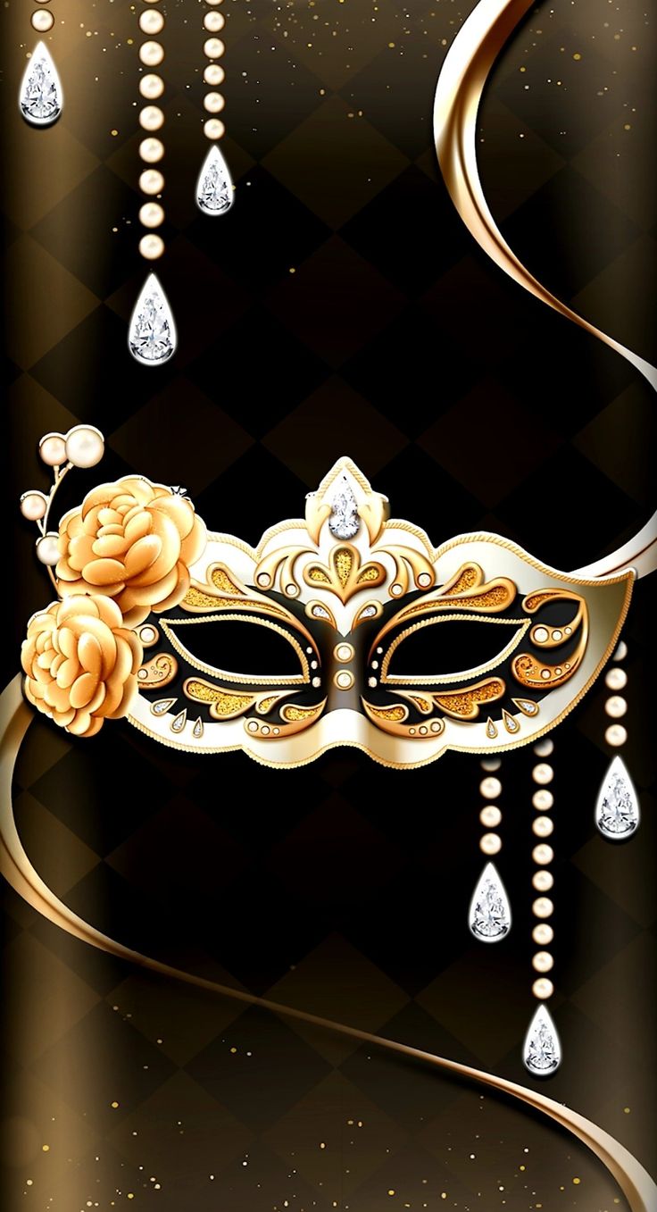 Black gold mask ball bling wallpaper pretty backgrounds pretty wallpapers