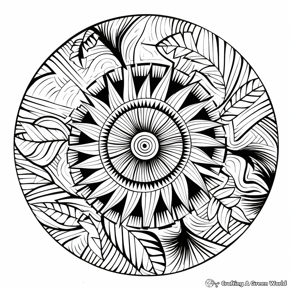 Summer mandala coloring pages