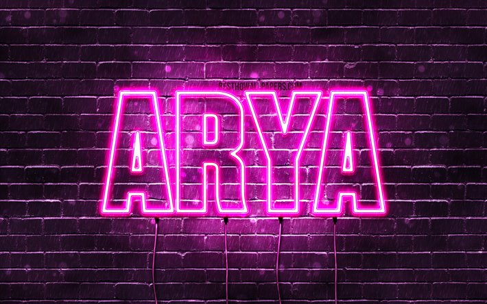 Herunterladen hintergrundbild arya k tapeten die mit namen weibliche namen arya namen lila neon