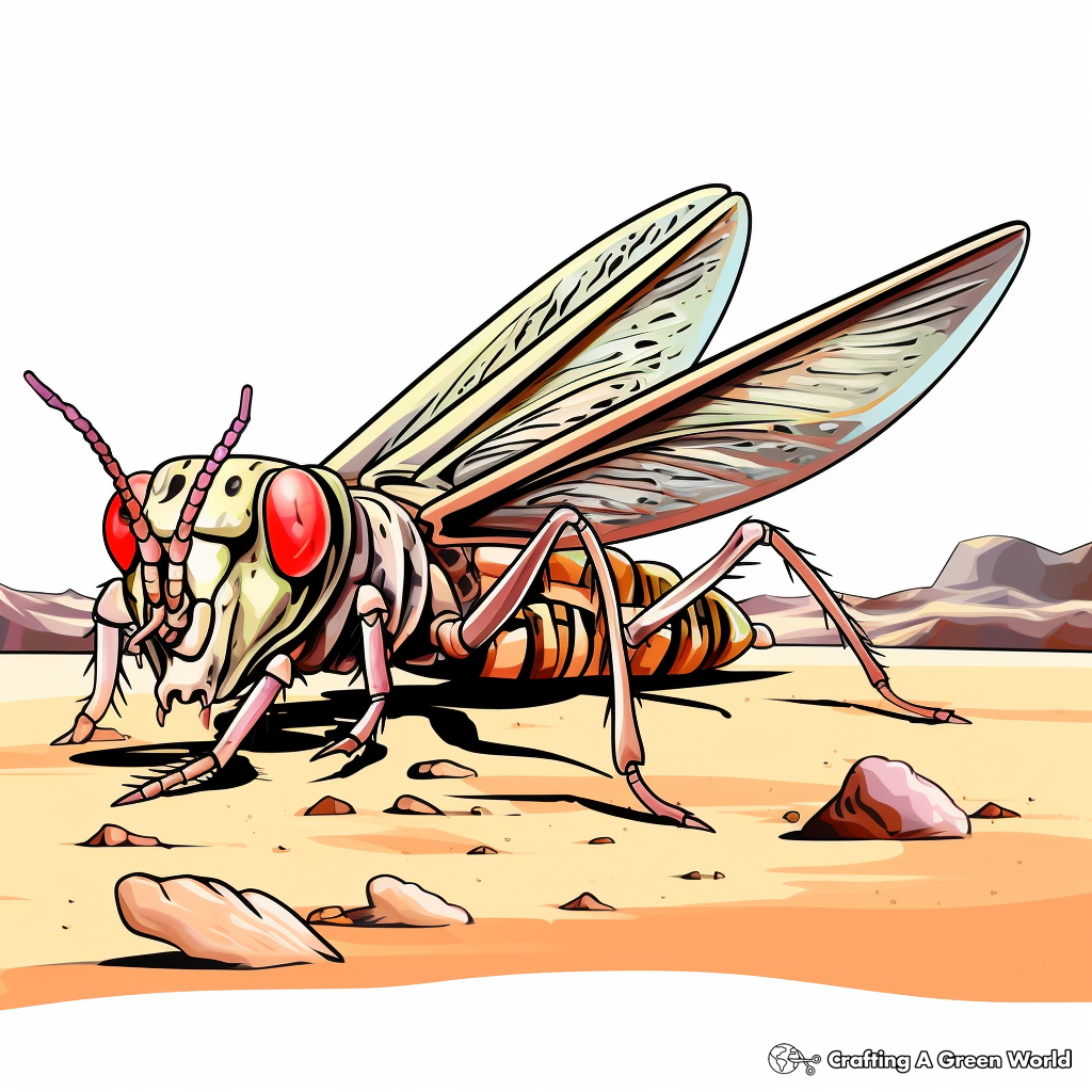 Locust coloring pages