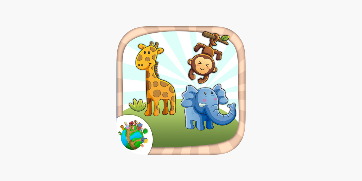 Color zoo and jungle animals