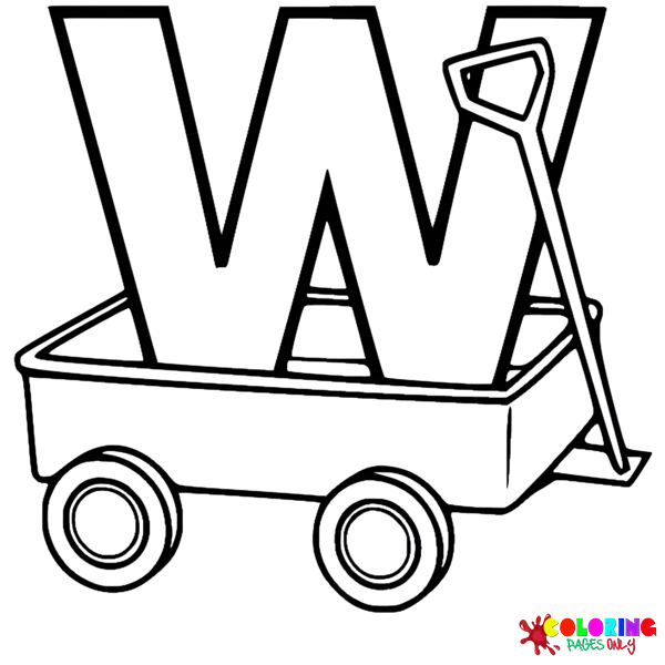 Letter w coloring pages