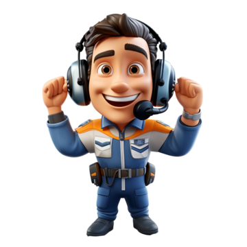 Pilot cartoon png transparent images free download vector files