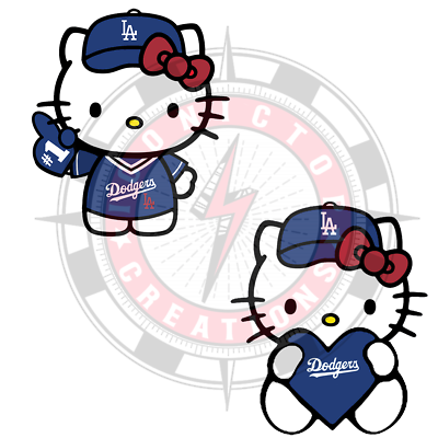 Hello kitty los angeles dodgers decal sticker custom