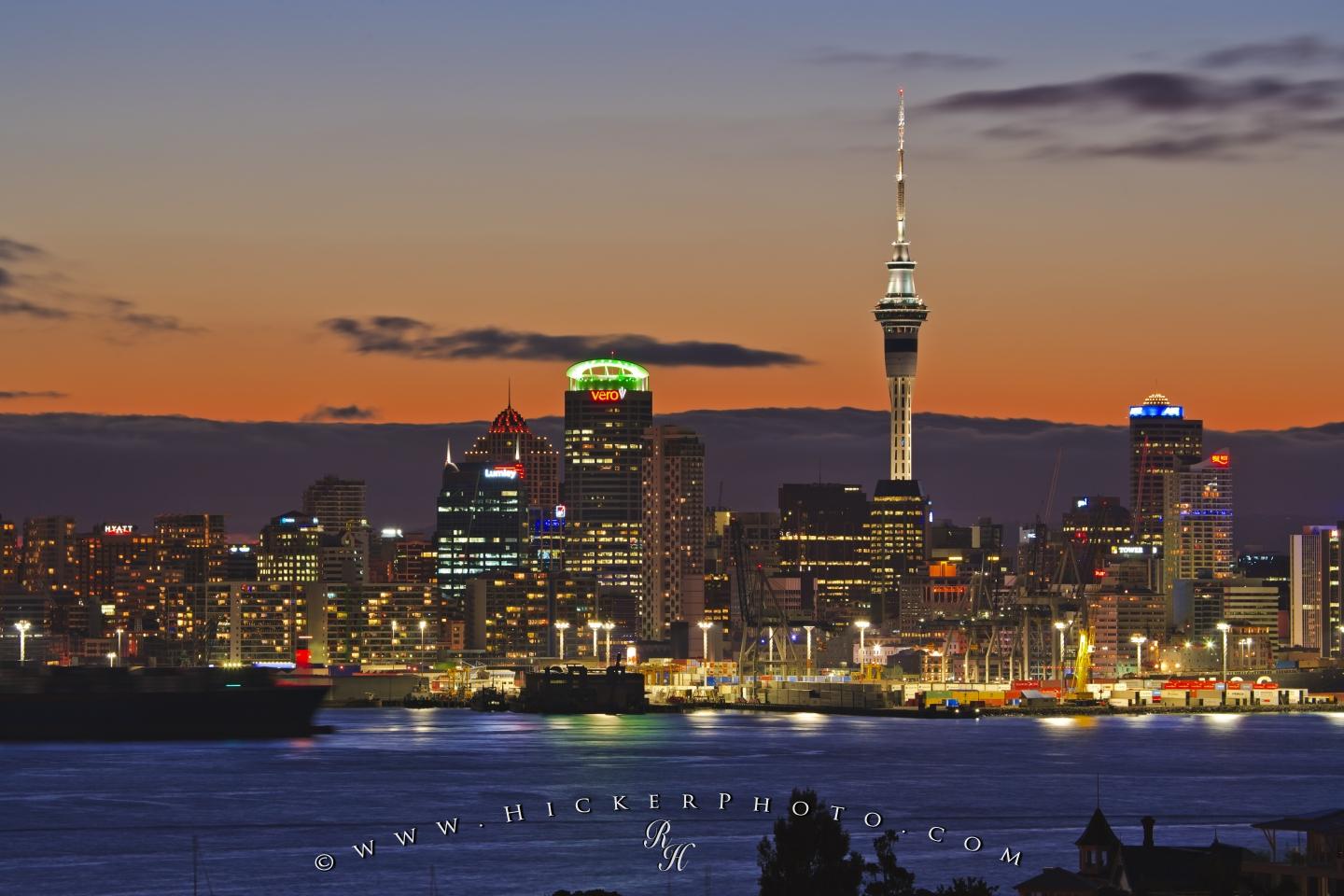 Free wallpaper background auckland city night picture