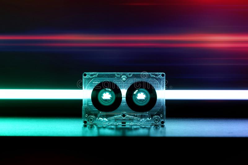 Audio cassette for music nostalgia play vintage stock photo