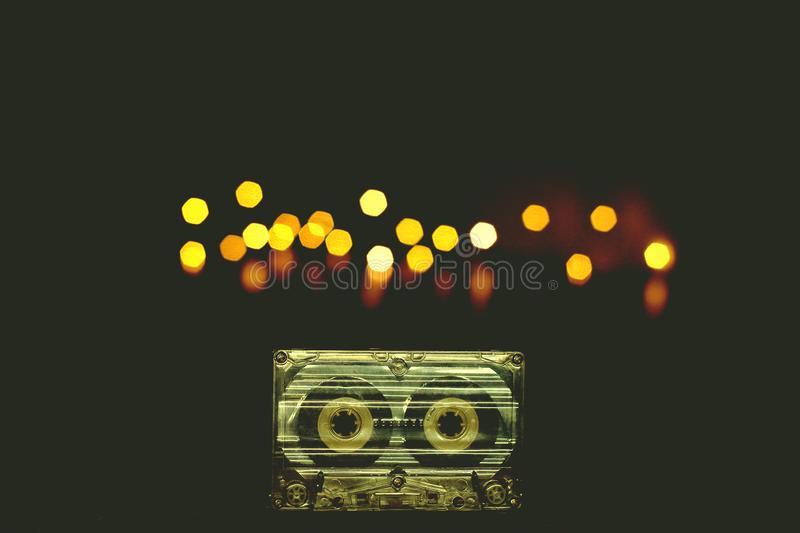 Audio cassette for music stock photo image of record