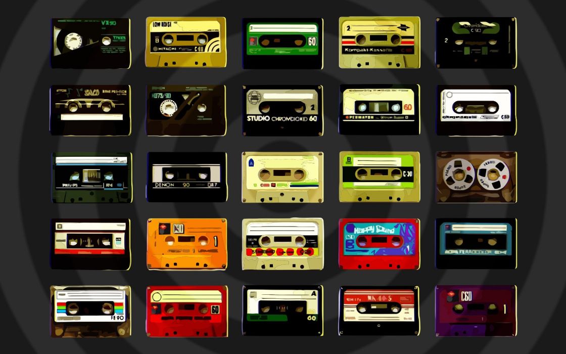 Cassette audio tapes wallpaper x