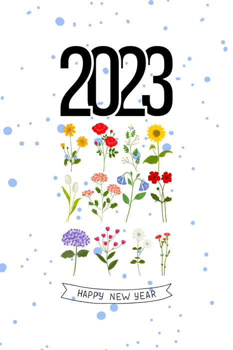 Floral new year wall calendar â dudus online