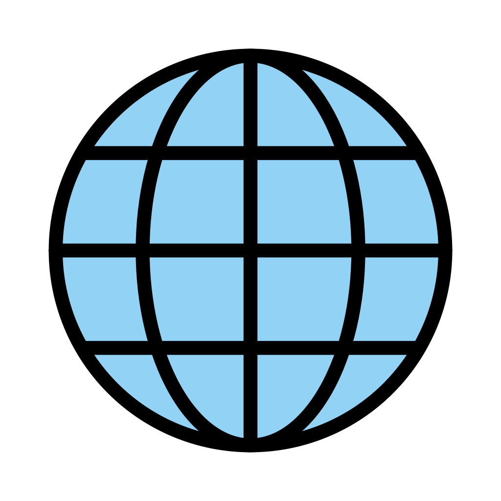 Ð globe with meridians emoji