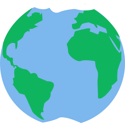 A colorful image of the earth clip art image